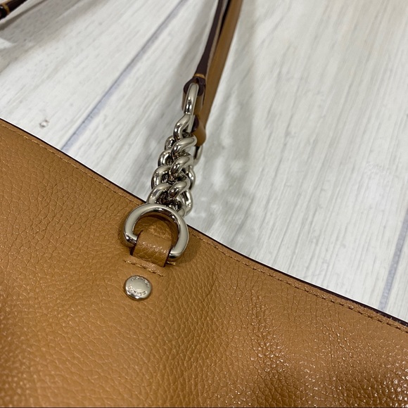 Coach Sophia Pebbled Leather Tote Bag Handbag Purse 36600 - Picture 5 of 14